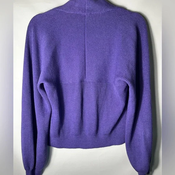 Cabi Sunday Cardigan Ribbed Purple Violet Size Small - Picture 7 of 7